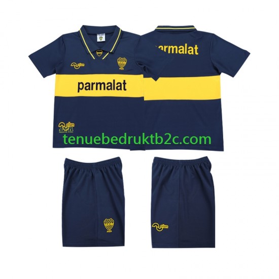 Thuisshirt Retro CA Boca Juniors 1993 1995 Voetbalteneu Kinderen S-S