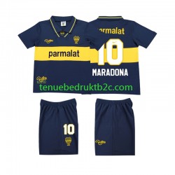 Thuisshirt Retro CA Boca Juniors MARADONA 10 1993 1995 Voetbalteneu Kinderen S-S