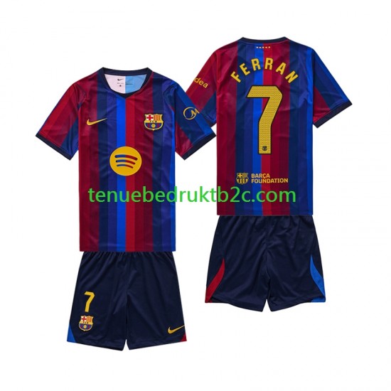 Thuisshirt FC Barcelona Ferran Torres 7 Voetbalteneu Kinderen 2026-27 S-S