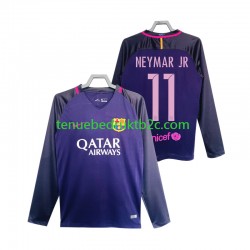Uitshirt Retro FC Barcelona Neymar JR 11 2016 2017 Mannen L-S