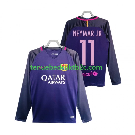 Uitshirt Retro FC Barcelona Neymar JR 11 2016 2017 Mannen L-S