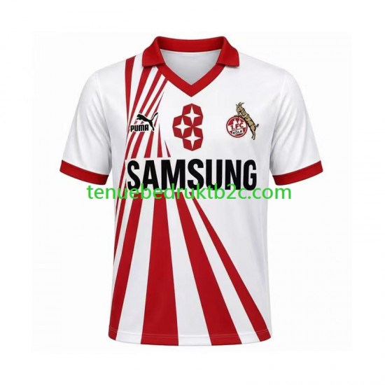 Thuisshirt Retro FC Köln 1990 1991 Mannen S-S