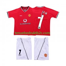 Thuisshirt Retro Manchester United BECKHAM 7 2000 Voetbalteneu Kinderen 2002 S-S