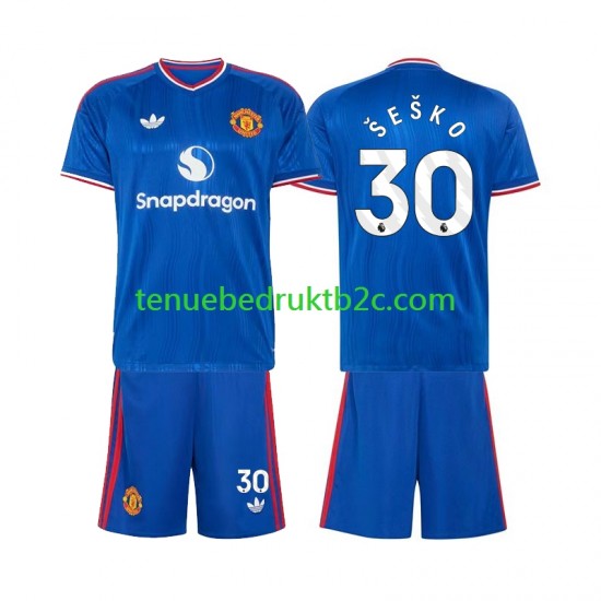 Uitshirt Manchester United Benjamin Sesko 30 Voetbalteneu Kinderen 2026-27 S-S