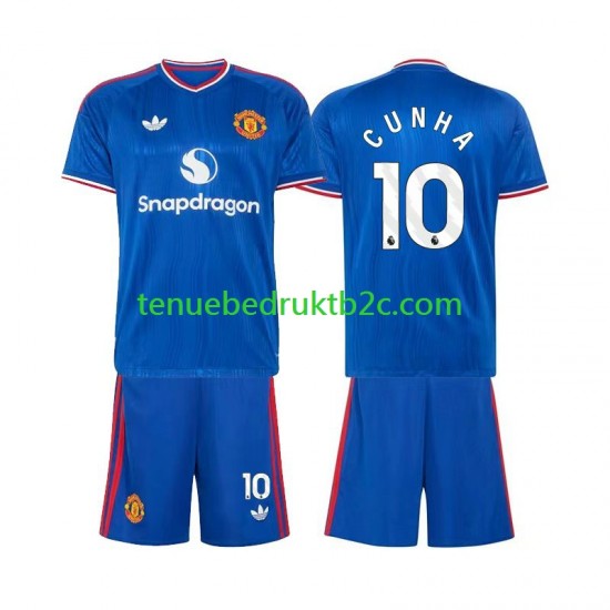 Uitshirt Manchester United Matheus Cunha 10 Voetbalteneu Kinderen 2026-27 S-S
