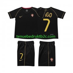 Uitshirt Retro Portugal FIGO 7 Voetbalteneu Kinderen 2006 S-S