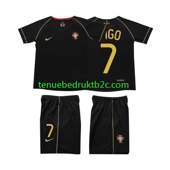 Uitshirt Retro Portugal FIGO 7 Voetbalteneu Kinderen 2006 S-S