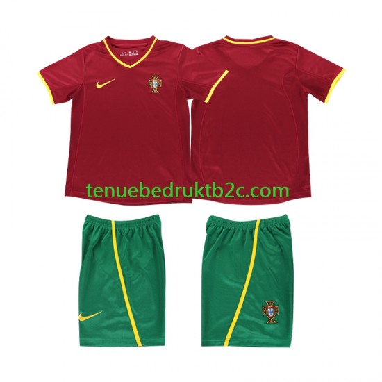 Thuisshirt Retro Portugal Voetbalteneu Kinderen 2002 S-S