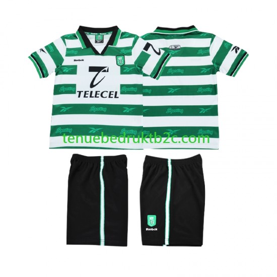 Thuisshirt Retro Sporting CP 2000 Voetbalteneu Kinderen 1999 S-S