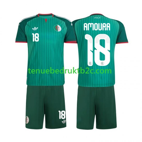 Uitshirt Algerije Mohamed Amoura 18 Voetbalteneu Kinderen 2026 S-S