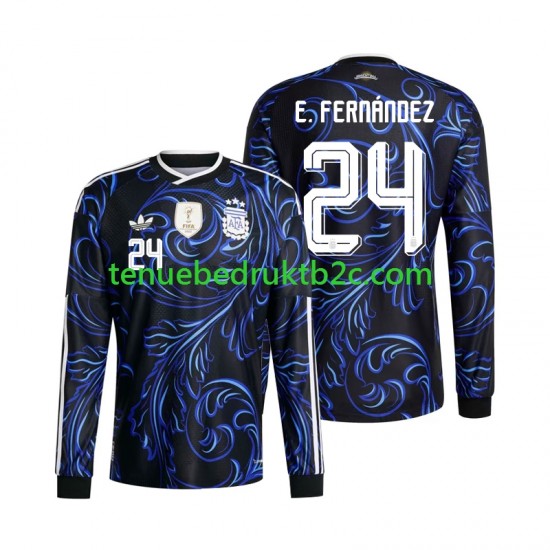 Uitshirt Argentinië Enzo Fernandez 24 Mannen WK 2026 L-S