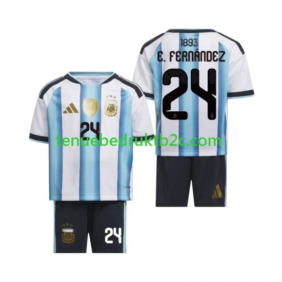 Thuisshirt Argentinië Enzo Fernandez 24 Voetbalteneu Kinderen WK 2026 S-S