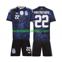Uitshirt Argentinië Franco Mastantuono 22 Voetbalteneu Kinderen WK 2026 S-S