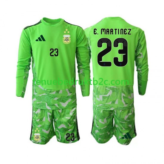 3de shirt Argentinië Keeper Emiliano Martinez 23 Voetbalteneu Kinderen WK 2026 L-S