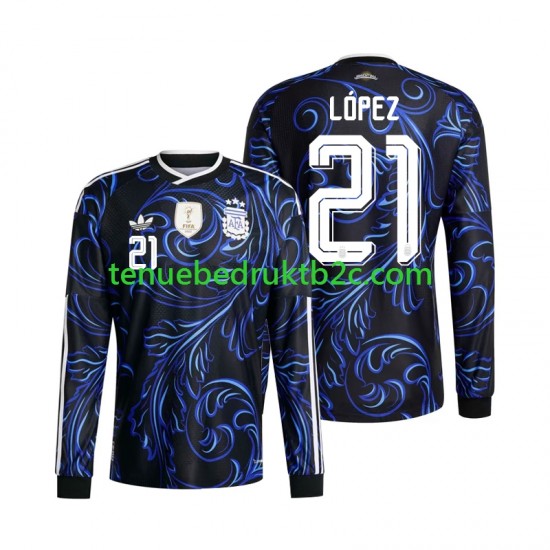 Uitshirt Argentinië Jose Manuel Lopez 21 Mannen WK 2026 L-S