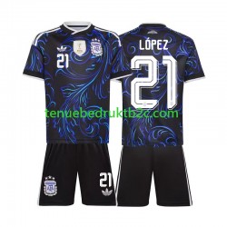 Uitshirt Argentinië Jose Manuel Lopez 21 Voetbalteneu Kinderen WK 2026 S-S
