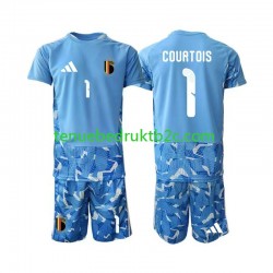Thuisshirt België Keeper Thibaut Courtois 1 Voetbalteneu Kinderen WK 2026 S-S