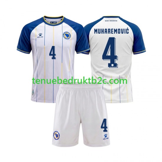 Uitshirt Bosnië-Herzegovina Tarik Muharemovic 4 Voetbalteneu Kinderen WK 2026 S-S