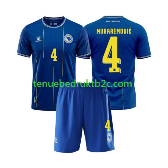Thuisshirt Bosnië-Herzegovina Tarik Muharemovic 4 Voetbalteneu Kinderen WK 2026 S-S