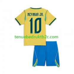 Thuisshirt Brazilië Neymar JR 10 Voetbalteneu Kinderen WK 2026 S-S