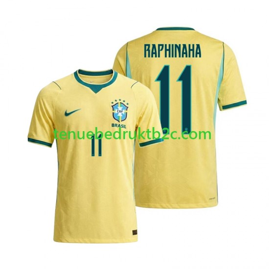 Thuisshirt Brazilië Raphinha 11 Mannen WK 2026 S-S