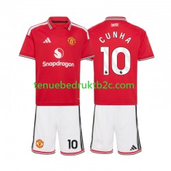 Thuisshirt Manchester United Matheus Cunha 10 Voetbalteneu Kinderen 2026-27 S-S
