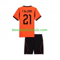 Thuisshirt Nederland Frenkie de Jong 21 Voetbalteneu Kinderen WK 2026 S-S