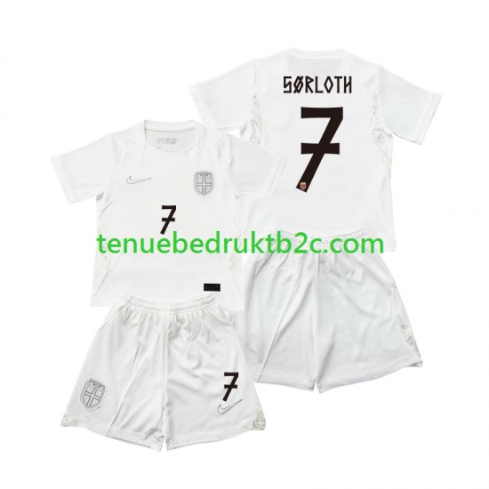 3de shirt Noorwegen Alexander Sorloth 7 Voetbalteneu Kinderen WK 2026 S-S