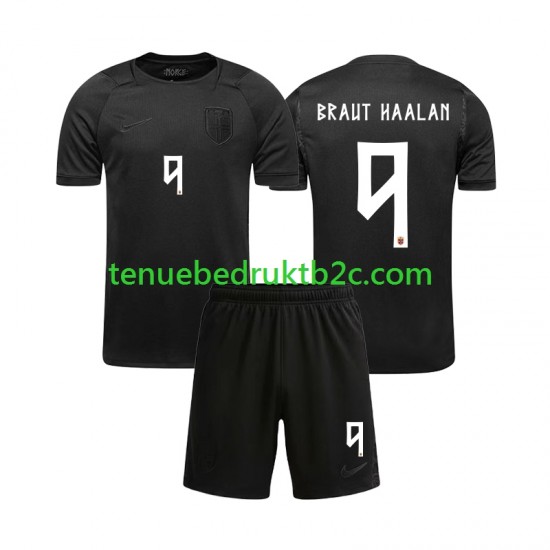 Uitshirt Noorwegen Braut Haaland 9 Voetbalteneu Kinderen WK 2026 S-S