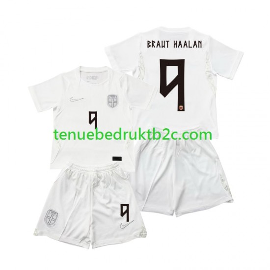 3de shirt Noorwegen Braut Haaland 9 Voetbalteneu Kinderen WK 2026 S-S