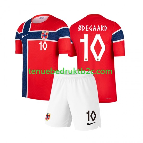 Thuisshirt Noorwegen Martin Odegaard 10 Voetbalteneu Kinderen WK 2026 S-S