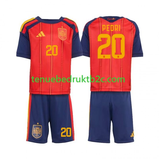 Thuisshirt Spanje Pedri 20 Voetbalteneu Kinderen WK 2026 S-S