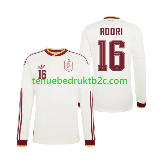 Uitshirt Spanje Rodri 16 Mannen WK 2026 L-S