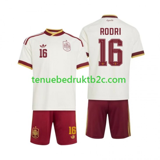 Uitshirt Spanje Rodri 16 Voetbalteneu Kinderen WK 2026 S-S