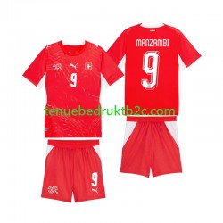 Thuisshirt Zwitserland Johan Manzambi 9 Voetbalteneu Kinderen WK 2026 S-S