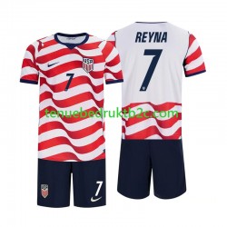 Thuisshirt USA Giovanni Reyna 7 Voetbalteneu Kinderen WK 2026 S-S