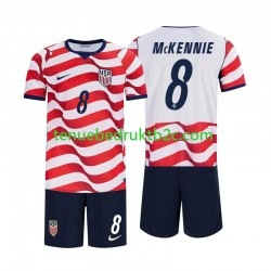 Thuisshirt USA Weston McKennie 8 Voetbalteneu Kinderen WK 2026 S-S