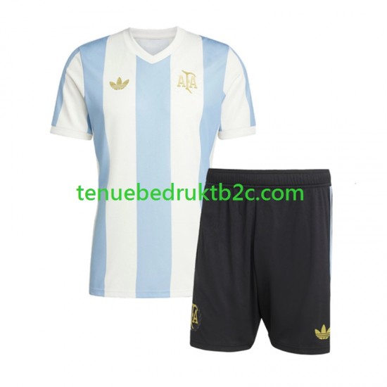 Thuisshirt Argentinië 50 Anniversary Voetbalteneu Kinderen S-S