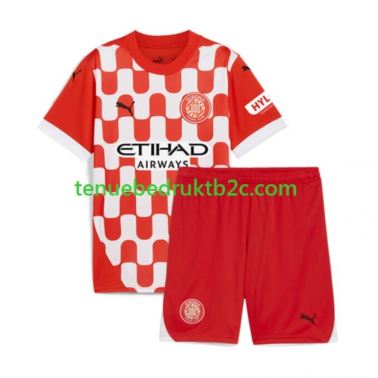 Thuisshirt Girona Voetbalteneu Kinderen 2024-25 S-S