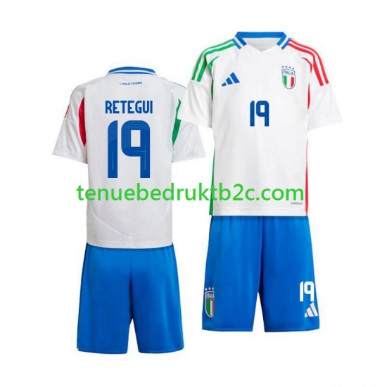 Uitshirt Italië Mateo Retegui 19 Voetbalteneu Kinderen 2024 S-S