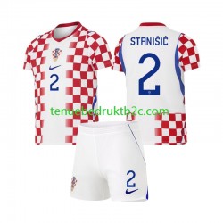 Thuisshirt Kroatië Josip Stanisic 2 Voetbalteneu Kinderen WK 2026 S-S