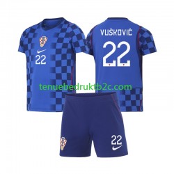 Uitshirt Kroatië Luka Vuskovic 22 Voetbalteneu Kinderen WK 2026 S-S