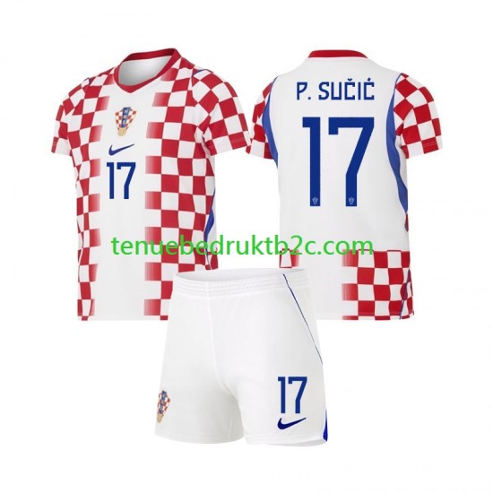 Thuisshirt Kroatië Petar Sucic 17 Voetbalteneu Kinderen WK 2026 S-S