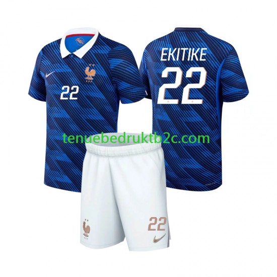 Thuisshirt Frankrijk Hugo Ekitike 22 Voetbalteneu Kinderen WK 2026 S-S