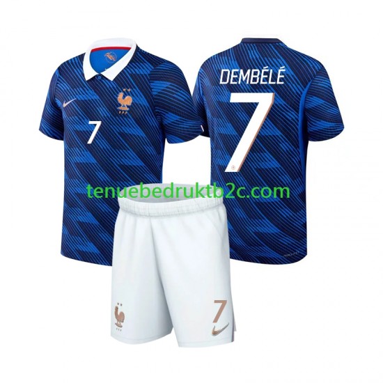 Thuisshirt Frankrijk Ousmane Dembele 7 Voetbalteneu Kinderen WK 2026 S-S