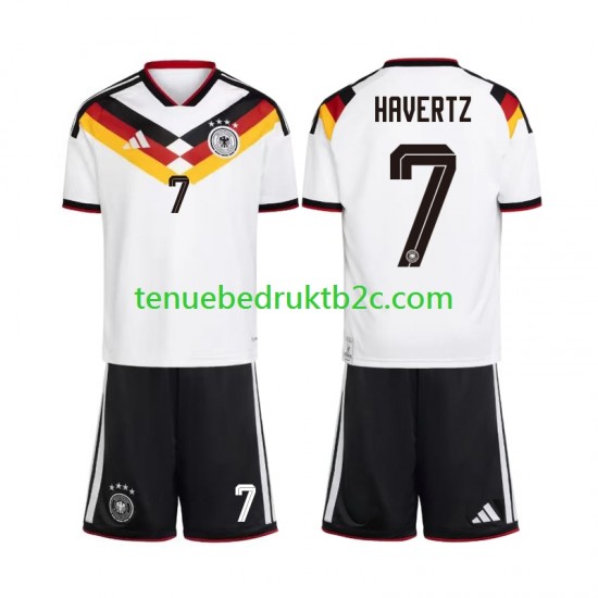 Thuisshirt Duitsland Kai Havertz 7 Voetbalteneu Kinderen WK 2026 S-S