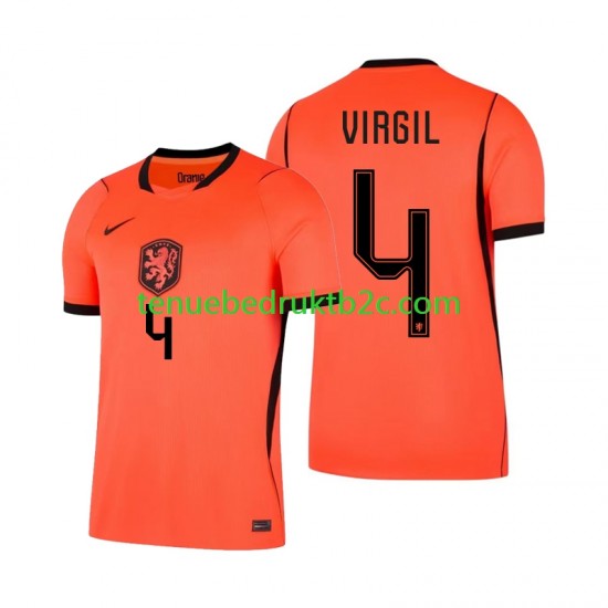Thuisshirt Nederland Virgil van Dijk 4 Mannen WK 2026 S-S