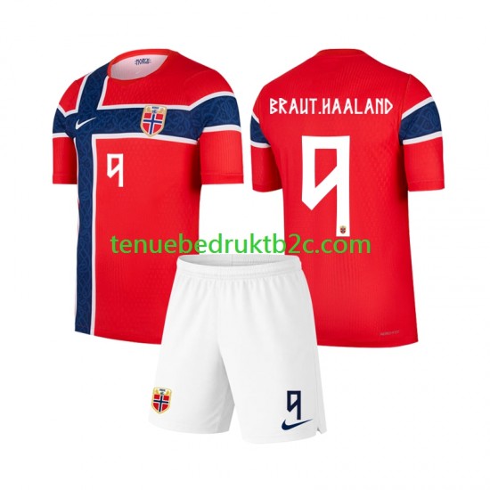 Thuisshirt Noorwegen Erling Haaland 9 Voetbalteneu Kinderen WK 2026 S-S