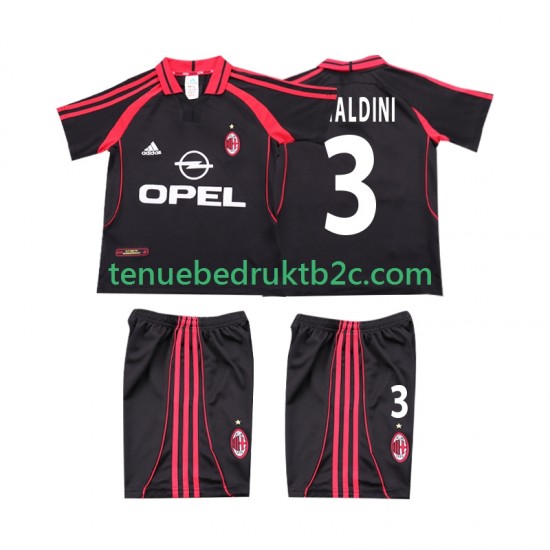 3de shirt Retro AC Milan MALDINI 3 2000 2001 Voetbalteneu Kinderen S-S