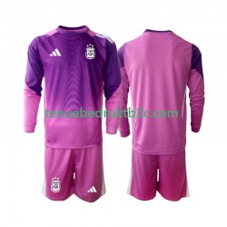 Thuisshirt Argentinië Keeper Voetbalteneu Kinderen 2025 L-S